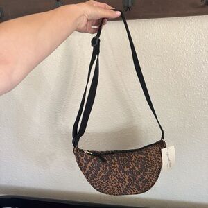 Target Leopard Print Crossbody Bag - Brown and Black
